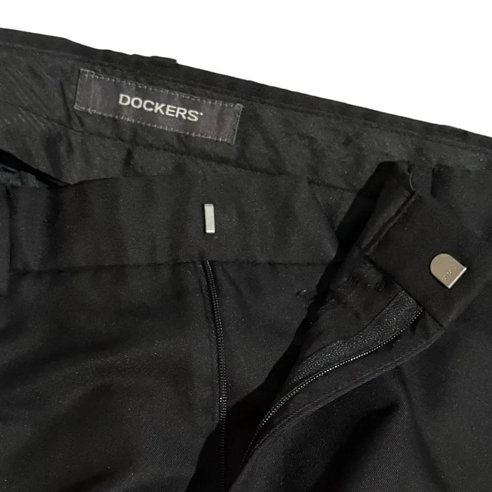 Dockers Men’s Black Dress Pants Pockets Size 36/30